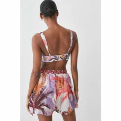 Best deal 🥰 KarenMillen Tropical Ikat Printed Woven Beach Shorts For Female 😀 -Karen Millen Sales unnamed file 1800