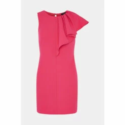 Discount ⭐ KarenMillen Petite Asymmetric Waterfall Jersey Mini 👗 Dress For Female 😉 -Karen Millen Sales unnamed file 1813
