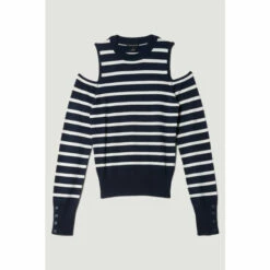 Best reviews of 👏 KarenMillen Viscose Blend Knit Cut Out Stripe Jumper For Female 🥰 -Karen Millen Sales unnamed file 1837