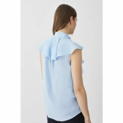 Outlet 🌟 KarenMillen Georgette Ruffle High Neck Woven Blouse For Female 😍 -Karen Millen Sales unnamed file 185