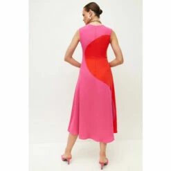 Outlet 🥰 KarenMillen Petite Soft Colourblock Midi 👗 Dress For Female ❤️ -Karen Millen Sales unnamed file 1865