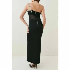 Flash Sale 🎉 KarenMillen Italian Jersey Mesh Chain Strap Maxi 👗 Dress For Female ⭐ -Karen Millen Sales unnamed file 1879