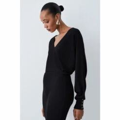 Best Sale 💯 KarenMillen Viscose Blend Knit Midi 👗 Dress For Female 🔔 -Karen Millen Sales unnamed file 1898