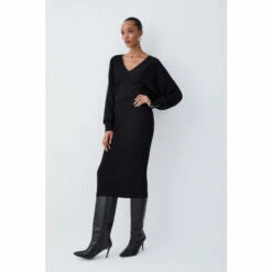 Best Sale 💯 KarenMillen Viscose Blend Knit Midi 👗 Dress For Female 🔔 -Karen Millen Sales unnamed file 1899
