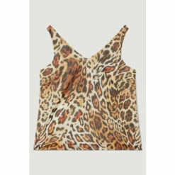 Best deal 🛒 KarenMillen Animal Printed Georgette Woven Cami Top For Female 🧨 -Karen Millen Sales unnamed file 190