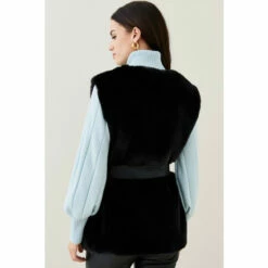 Buy 🥰 KarenMillen Petite Faux Fur Pu Belt Gilet For Female 🎉 -Karen Millen Sales unnamed file 1947