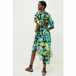 Budget 👍 KarenMillen Abstract Butterfly Silk Viscose Kimono Maxi For Female 🎉 -Karen Millen Sales unnamed file 1952