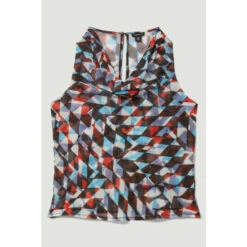 Best Sale ✔️ KarenMillen Georgette Geo Printed Cowl Neck Woven Blouse For Female 👏 -Karen Millen Sales unnamed file 196