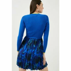 Hot Sale ❤️ KarenMillen Pleated Tie Dye Print Zip Neck Knit 👗 Dress For Female ✔️ -Karen Millen Sales unnamed file 2010