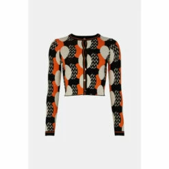 New 🤩 KarenMillen Geo Jacquard Knit Cardigan For Female 🤩 -Karen Millen Sales unnamed file 2016
