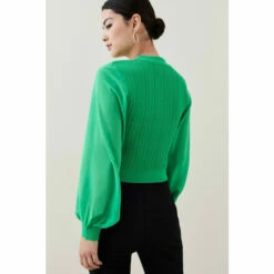 Buy ✔️ KarenMillen Petite Military Georgette Sleeve Cardigan For Female 👍 -Karen Millen Sales unnamed file 2027