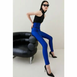 Best Pirce 💯 KarenMillen Bandage Corset Detail Knitted Trousers For Female ❤️