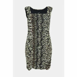 Best Sale 🎉 KarenMillen Animal Print Ruched Mesh Mini 👗 Dress For Female ⌛ -Karen Millen Sales unnamed file 2052