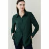 Best Pirce 💯 KarenMillen Silk Viscose Satin Woven 👚 Shirt For Female 🧨