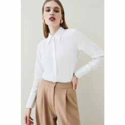 Best Pirce 💯 KarenMillen Silk Viscose Satin Woven 👚 Shirt For Female 🧨 -Karen Millen Sales unnamed file 2078