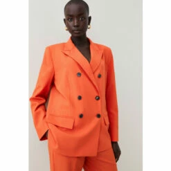 New 🥰 KarenMillen Wool Blend Double Breasted Tailored Jacket For Female ✔️ -Karen Millen Sales unnamed file 2100