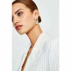 Outlet 😍 KarenMillen Chunky Hoops For Female 👏 -Karen Millen Sales unnamed file 2139