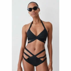 Buy ๐ KarenMillen Bandage Halter Neck Strappy ๐ Bikini Top For Female ๐