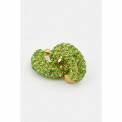 Top 10 🛒 KarenMillen Gold Plated Green Diamante Hoop Earrings For Female 🎁 -Karen Millen Sales unnamed file 2223