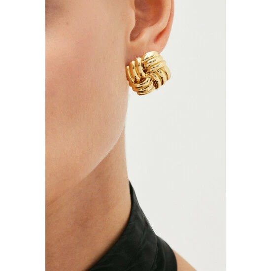 Best reviews of ⭐ KarenMillen Gold Plated Quilted Stud Earrings For Female ✔️ 5 Best reviews of ⭐ KarenMillen Gold Plated Quilted Stud Earrings For Female ✔️ - Image 5