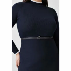 New 🔥 KarenMillen Plus Size Rib Knit Belted Midi 👗 Dress For Female 😉 -Karen Millen Sales unnamed file 224