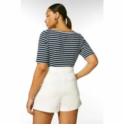 Flash Sale ✨ KarenMillen Plus Size Organic Jersey Cotton Stripe Top For Female 🎁 -Karen Millen Sales unnamed file 2260