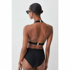 Hot Sale 🔥 KarenMillen Bandage Sheer Stripe Halter Neck Top For Female 😉 -Karen Millen Sales unnamed file 2266