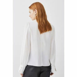 Coupon 🧨 KarenMillen Georgette Ruffle Detail Woven Blouse For Female 🎁 -Karen Millen Sales unnamed file 228