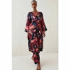 Budget 🛒 KarenMillen Floral Satin Nightwear Robe For Female 😉