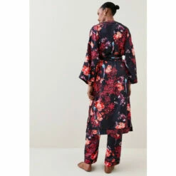 Budget 🛒 KarenMillen Floral Satin Nightwear Robe For Female 😉 -Karen Millen Sales unnamed file 2285