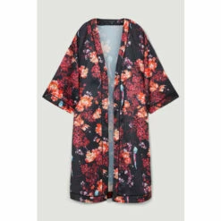Budget 🛒 KarenMillen Floral Satin Nightwear Robe For Female 😉 -Karen Millen Sales unnamed file 2286