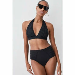 Budget 🎉 KarenMillen Bandage Sheer Stripe 👙 Bikini Bottoms For Female 🎁 -Karen Millen Sales unnamed file 2294