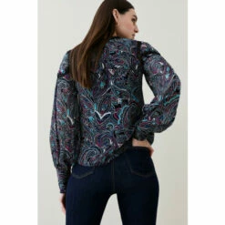 Hot Sale 😍 KarenMillen Paisley Ladder Trim Lace Woven Blouse For Female 🤩 -Karen Millen Sales unnamed file 2304