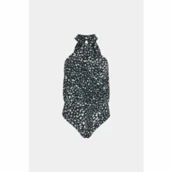 Promo 🧨 KarenMillen Animal Print Halter Jersey Body For Female 🎉 -Karen Millen Sales unnamed file 2327