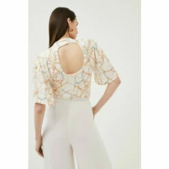 Cheapest 🎉 KarenMillen Viscose Crepe Chain Cowl Neck Woven Top For Female 🔥 -Karen Millen Sales unnamed file 2343