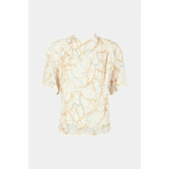 Cheapest 🎉 KarenMillen Viscose Crepe Chain Cowl Neck Woven Top For Female 🔥 -Karen Millen Sales unnamed file 2344