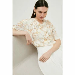 Cheapest 🎉 KarenMillen Viscose Crepe Chain Cowl Neck Woven Top For Female 🔥 -Karen Millen Sales unnamed file 2345