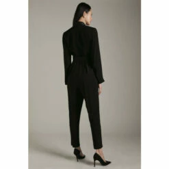 Promo 😀 KarenMillen Tuxedo Wrap Jumpsuit For Female 💯 -Karen Millen Sales unnamed file 2431