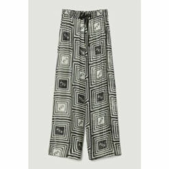 Top 10 💯 KarenMillen Silk Viscose Km Logo Wide Leg Beach Trouser For Female 😀 -Karen Millen Sales unnamed file 2438