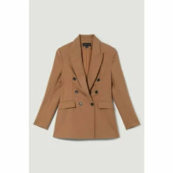 Promo ✨ KarenMillen Premium Wool Flannel Double Breasted Jacket For Female 😀 -Karen Millen Sales unnamed file 2461