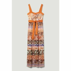 Best deal ⭐ KarenMillen Top Stitch Pleated Mixed Animal Detail Woven Midi 👗 Dress For Female 😍 -Karen Millen Sales unnamed file 247