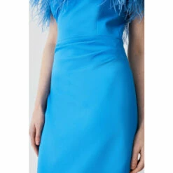 Hot Sale 😉 KarenMillen Feather Bardot Stretch Crepe Maxi 👗 Dress For Female 🔥 -Karen Millen Sales unnamed file 2471