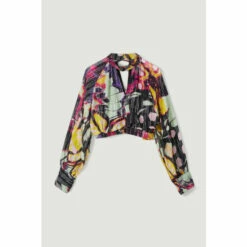 Hot Sale 🔔 KarenMillen Plus Size Abstract Butterly Metallic Blouse For Female 👏 -Karen Millen Sales unnamed file 2486