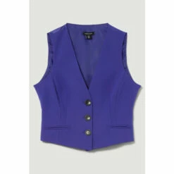 Promo 😍 KarenMillen Petite Clean Tailored Waistcoat For Female 👏 -Karen Millen Sales unnamed file 2504