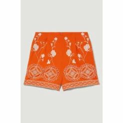 Outlet 😍 KarenMillen Floral & Geo Embroidered Woven Short For Female 👍 -Karen Millen Sales unnamed file 2510