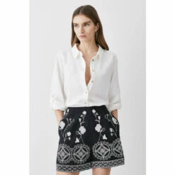 Outlet 😍 KarenMillen Floral & Geo Embroidered Woven Short For Female 👍 -Karen Millen Sales unnamed file 2512