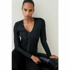 Deals ❤️ KarenMillen Knitted Bandage Corset Style Top For Female 🌟 -Karen Millen Sales unnamed file 2524