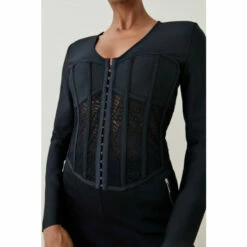 Deals ❤️ KarenMillen Knitted Bandage Corset Style Top For Female 🌟 -Karen Millen Sales unnamed file 2525