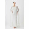 Buy 😉 KarenMillen Petite Premium Embellished Caped Maxi 👗 Dress For Female 🤩