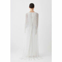 Buy 😉 KarenMillen Petite Premium Embellished Caped Maxi 👗 Dress For Female 🤩 -Karen Millen Sales unnamed file 2554